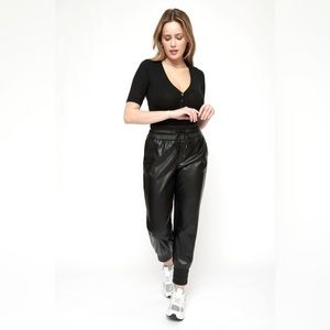 Dynamite Faux Leather Joggers
